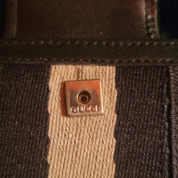 Gucci Black canvas Vintage Sherry Web stripe Authentic FIRM - Picture 7 of 15